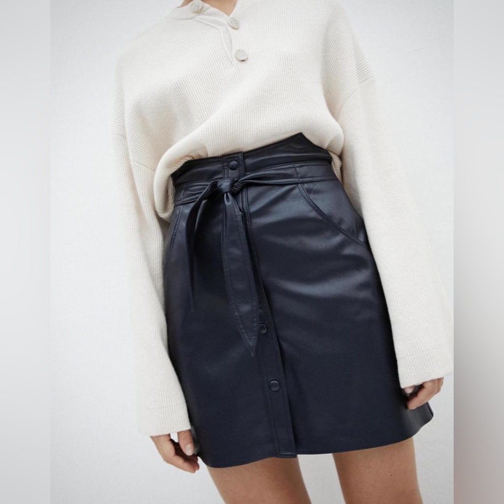 Nanushka western faux leather mini skirt size medium - Picture 7 of 14